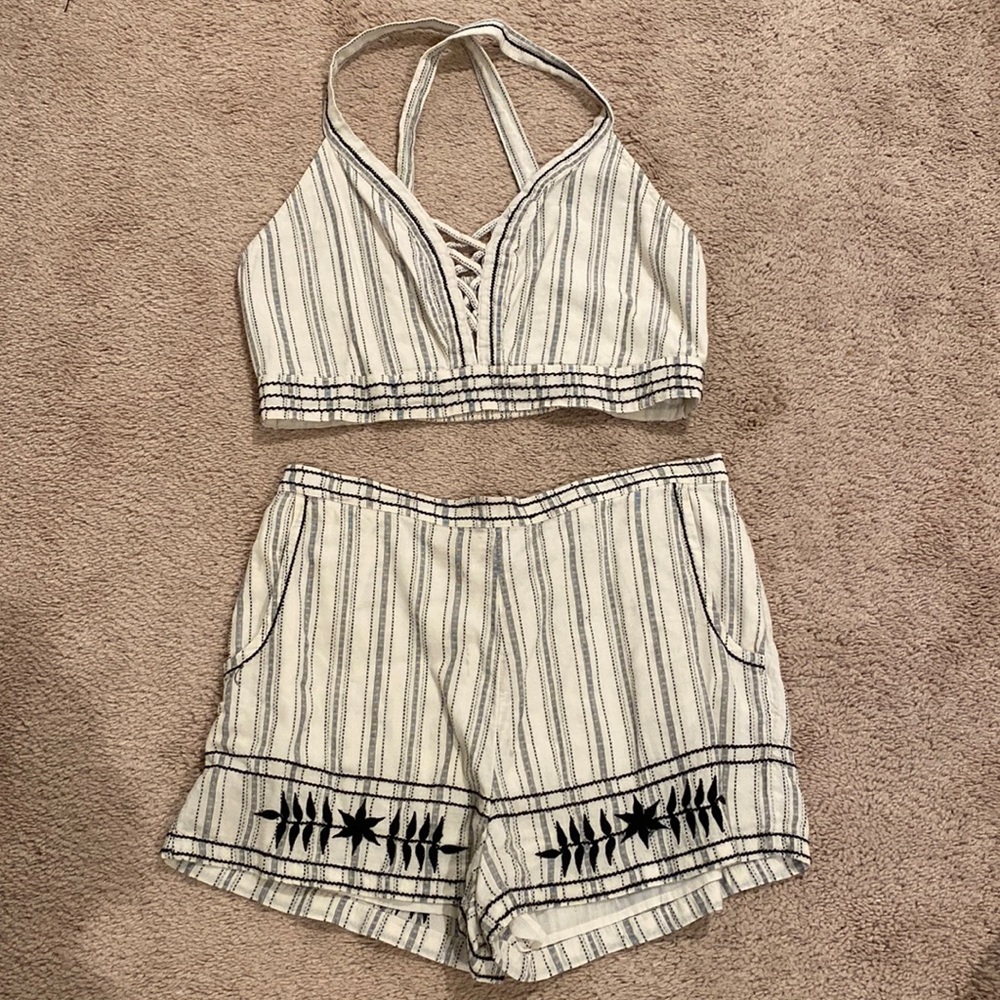 co-ord short and bralette set